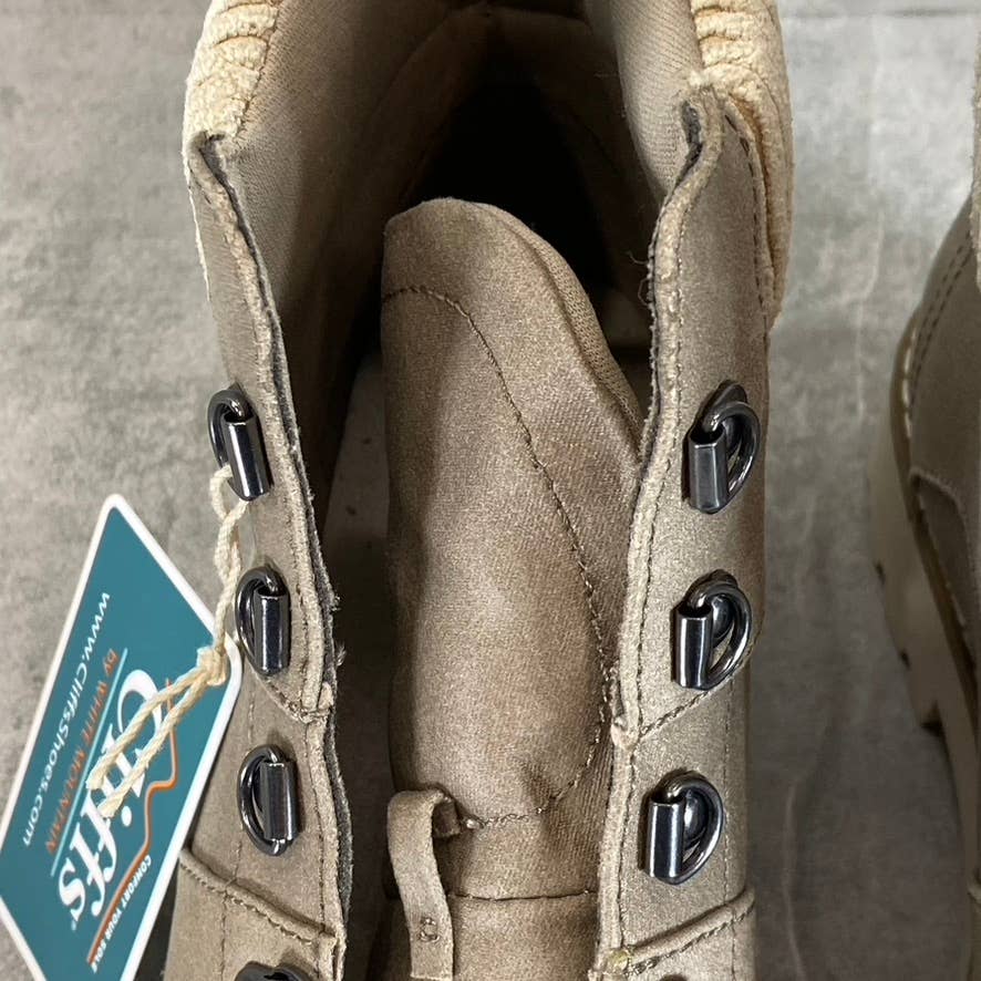 CLIFFS By White Mountain Women's Ice/Fabric Connie Lace-Up Ankle Boots SZ 6