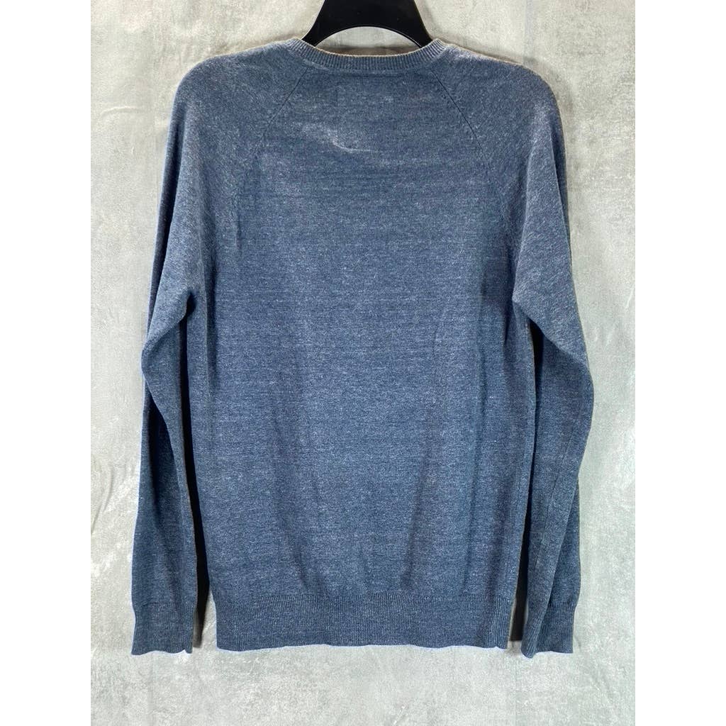 SUPERDRY ORANGE LABEL KNIT CO. Men's Chambray Cotton Crewneck Sweater SZ S