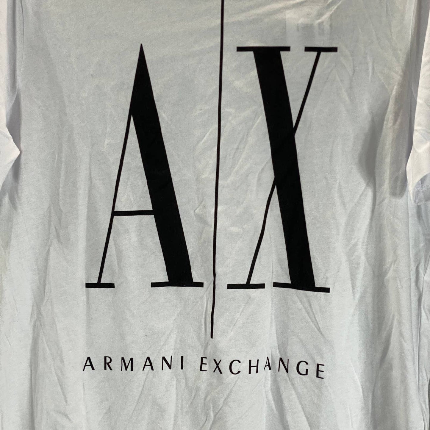 A|X ARMANI EXCHANGE Men's White Regular-Fit Icon Logo Crewneck T-Shirt SZ S