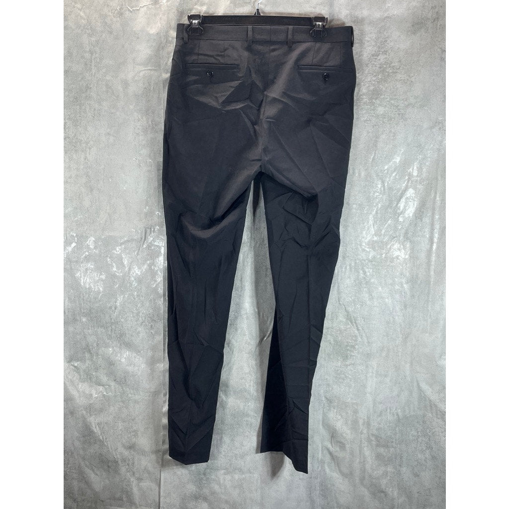 BAR III Men's Charcoal Solid Skinny-Fit Wrinkle-Resistant Wool Pants SZ 34X34