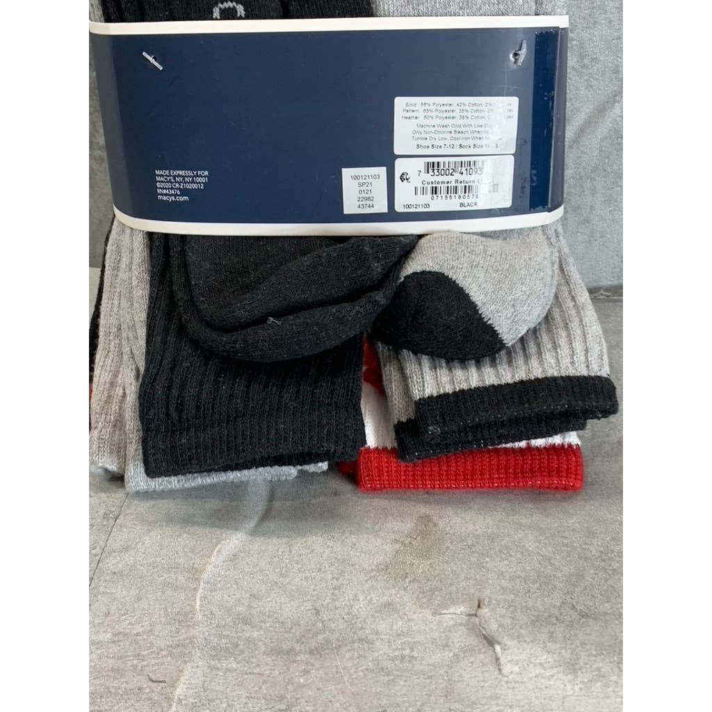 CLUB ROOM Men's Multi Striped 8-Pack Crew Socks SZ 10-13