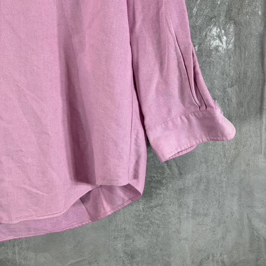 RALPH LAUREN Men's Sunrise Red Classic-fit Button-Up Long-Sleeve Shirt SZ L