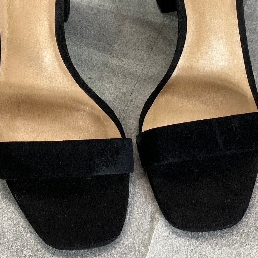 INC INTERNATIONAL CONCEPTS Women's Black Suede Lexini Two-Piece Sandals SZ 8.5