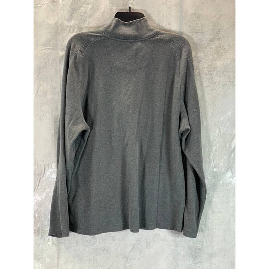 ROBERT GRAHAM Men's Gray Classic-Fit Quarter-Zip Pullover Sweater SZ XL