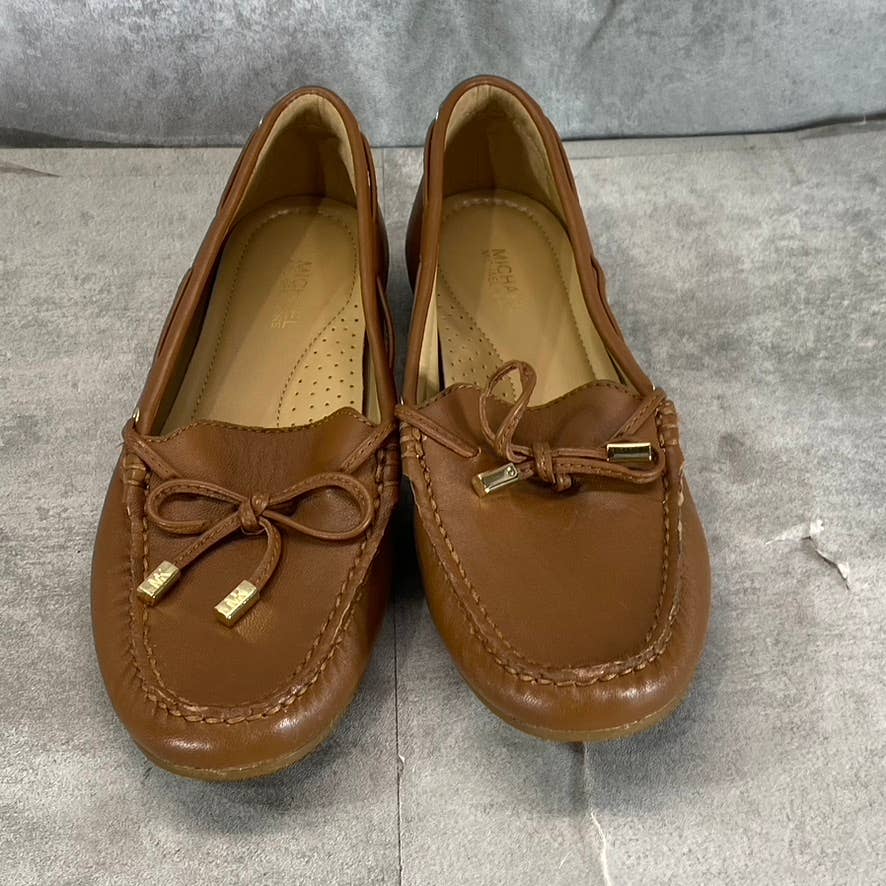 MICHAEL MICHAEL KORS Women's Luggage Brown Leather Sutton Moccasin Loafers SZ6.5