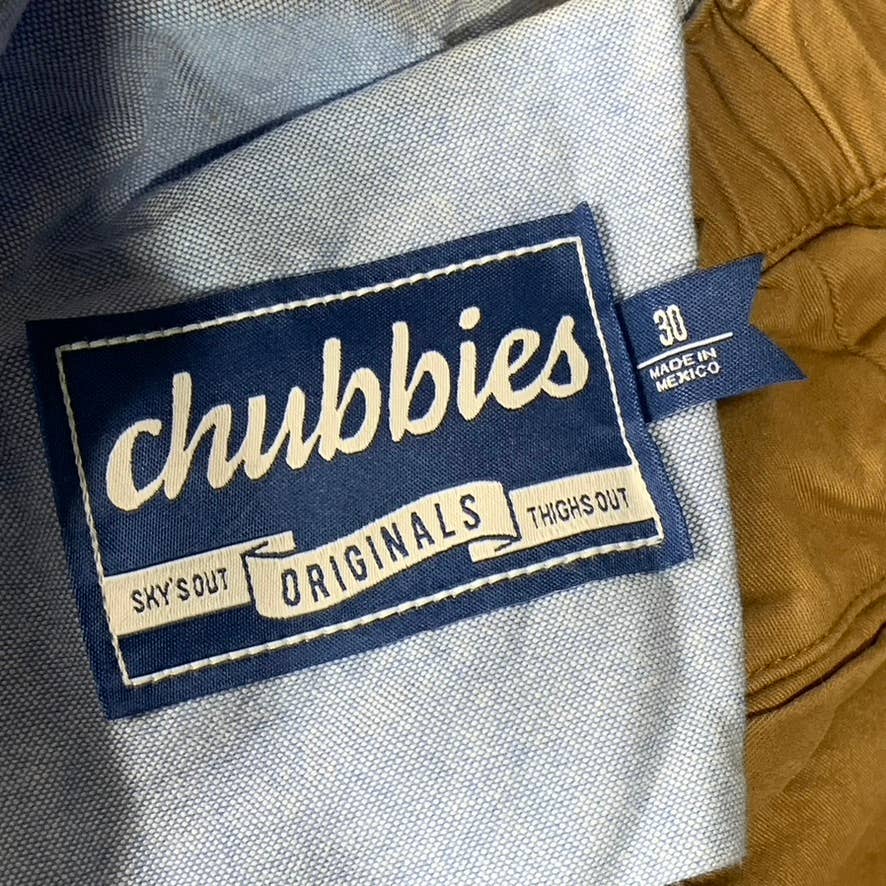 CHUBBIES Men's Dark Khaki 7" Boomshakalaka Chino Shorts SZ 30