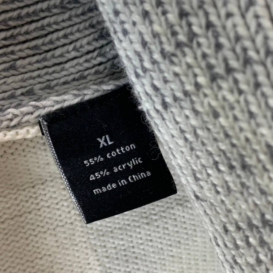 SEAN JOHN Men's Cream/Gray Shawl-Collar Pullover Sweater SZ XL