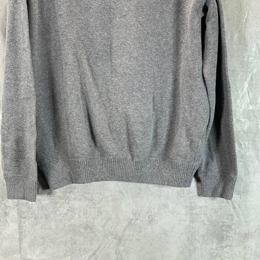 AMERICAN EAGLE Men's Heather Grey V-Neck Cotton Pullover Sweater SZ M
