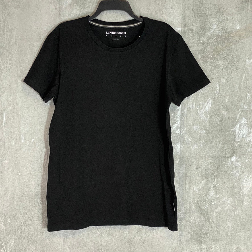 LINDBERGH Solid Black Crewneck Short-Sleeve T-Shirt SZ XL