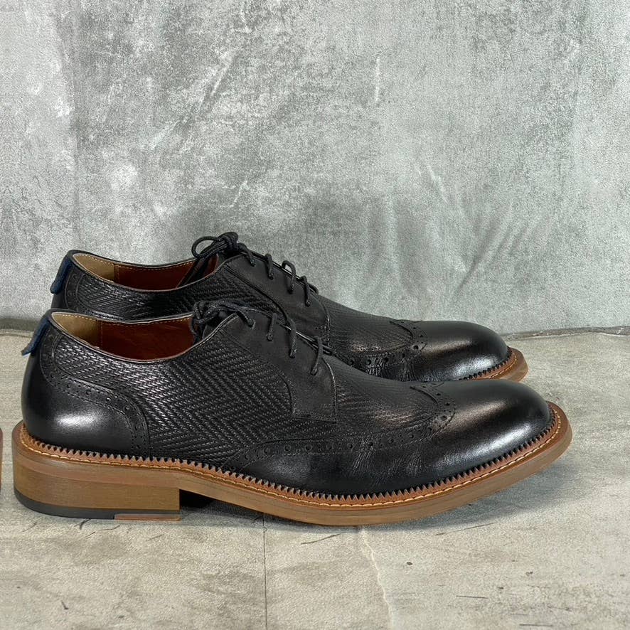 VINTAGE FOUNDRY CO. Men's Black Clark Wingtip Brogue Lace-Up Oxford Shoes SZ 8.5
