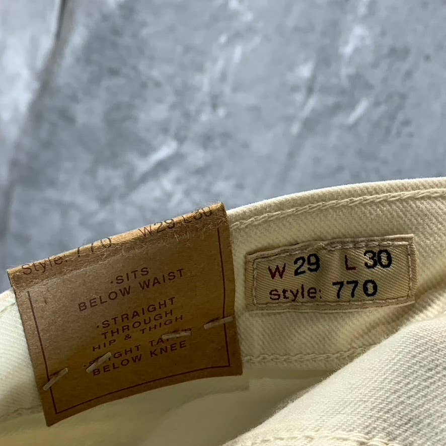 J.CREW Men's Beige 770 Garment Dye Stretch Straight-Fit Pants SZ 29X30