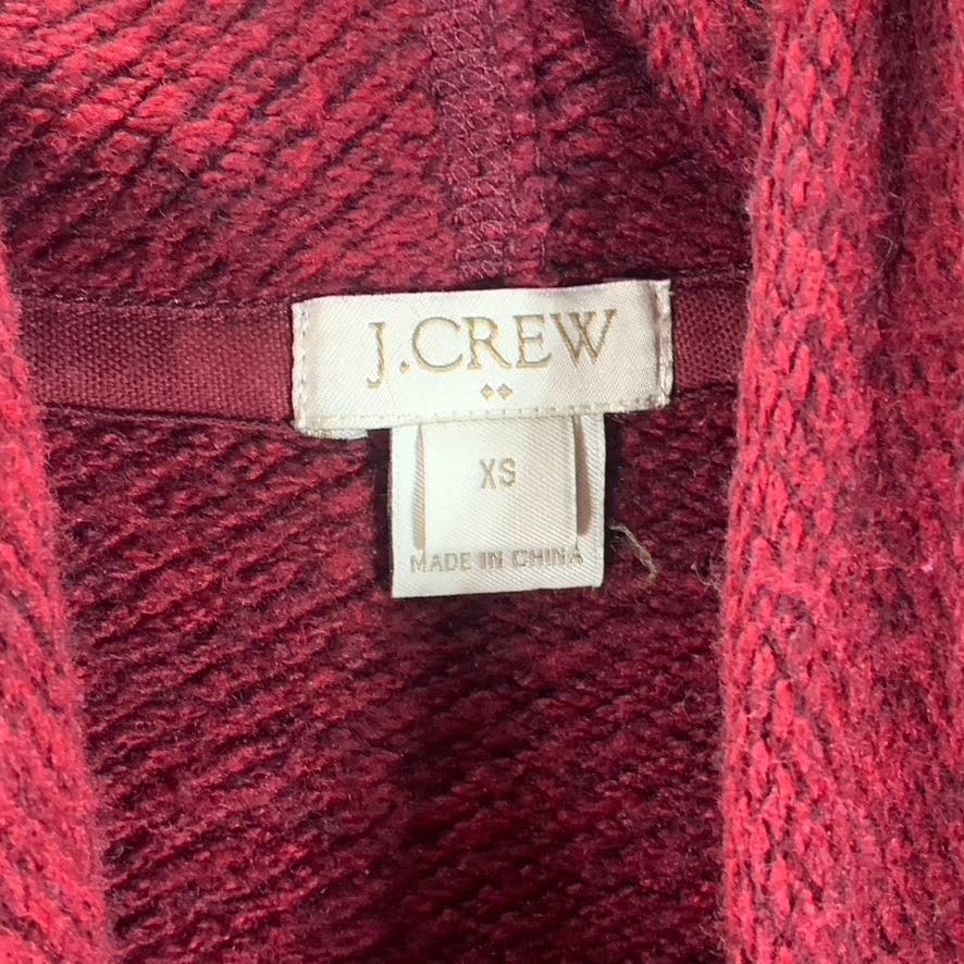 J.CREW Women's Cabernet Funnelneck Long Sleeve Pullover Sweatshirt SZ XS