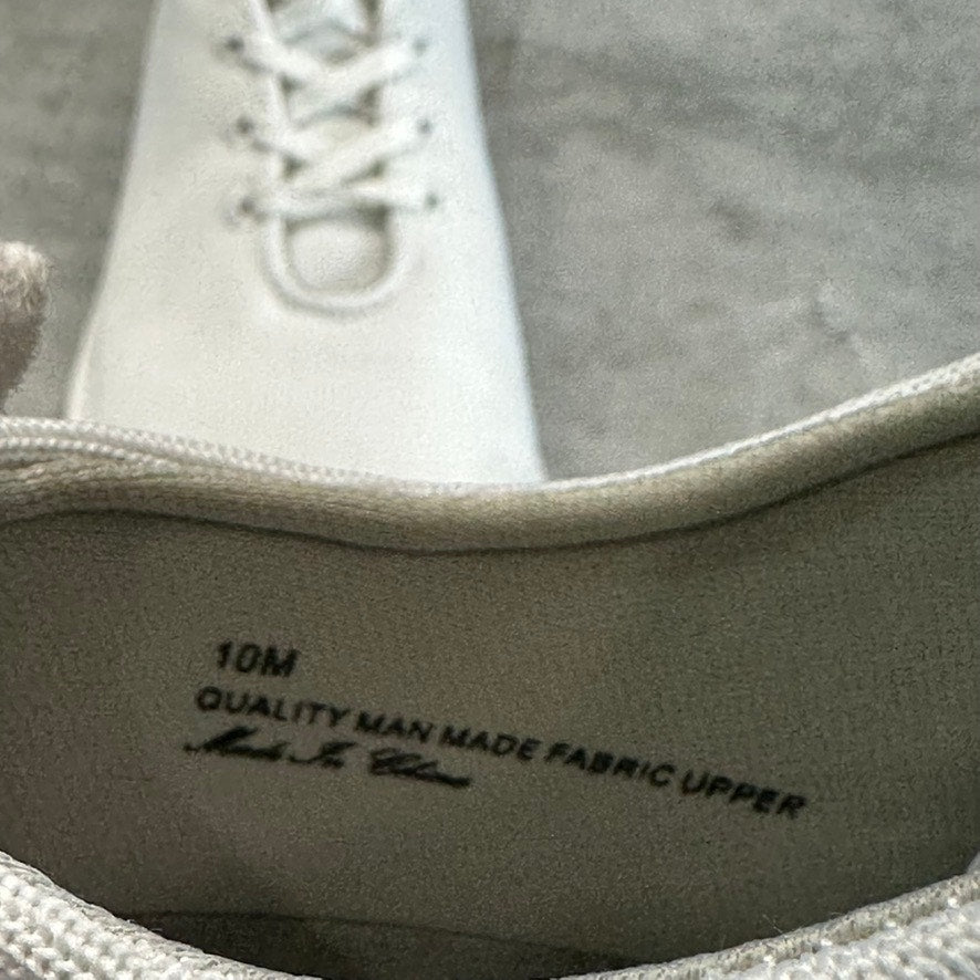 EASY STREET Women's White Knit Command Round-Toe Lace-Up Sneakers SZ 10