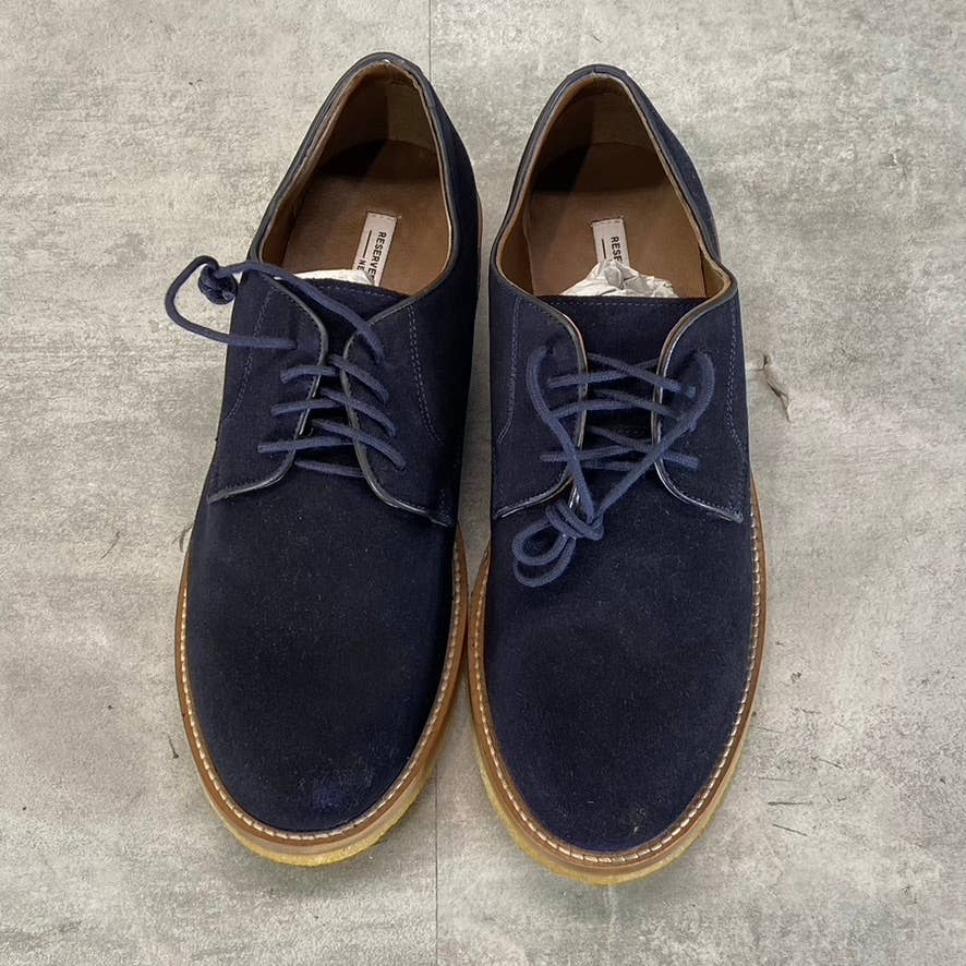 RESERVED FOOTWEAR NEW YORK Men's Navy Octavious Lace-Up Oxford Shoes SZ 8.5