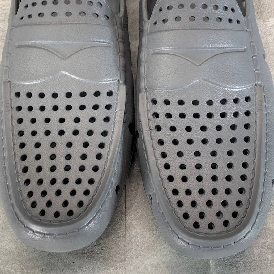 CLUB ROOM Men's Gray Lightweight Perforated Slip-On Driver Shoes SZ 9