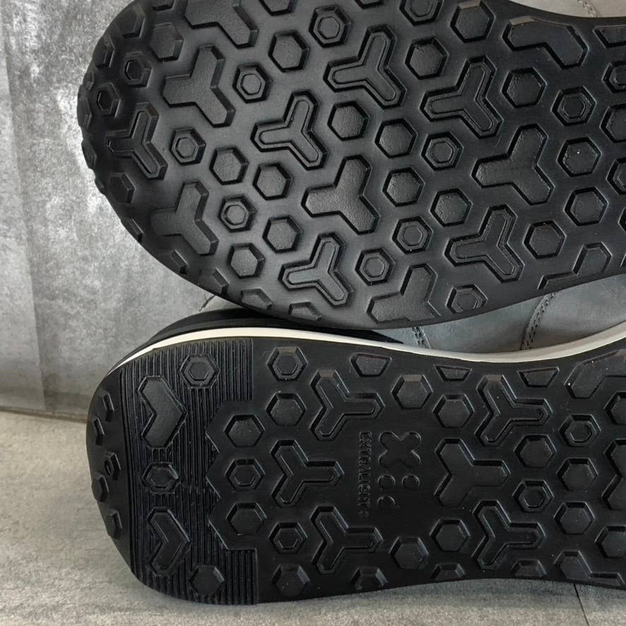 THOMAS & VINE Men's Gray Leather Lowe Lace-Up Casual Sneakers SZ 9