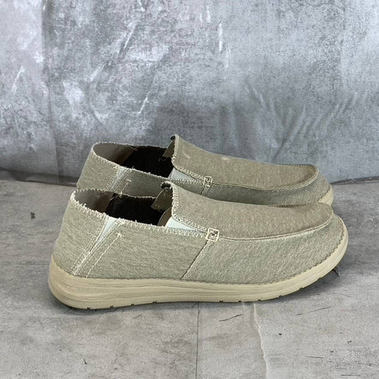 DOCKERS Men's Sand Canvas Ron Comfort Casual Slip-On Loafers SZ 9.5