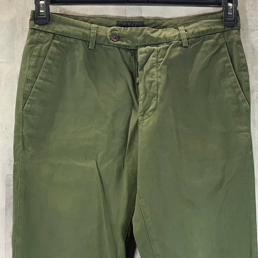 UNIS Men's Green Gio Slim-Fit Mid-Rise Pants SZ 32