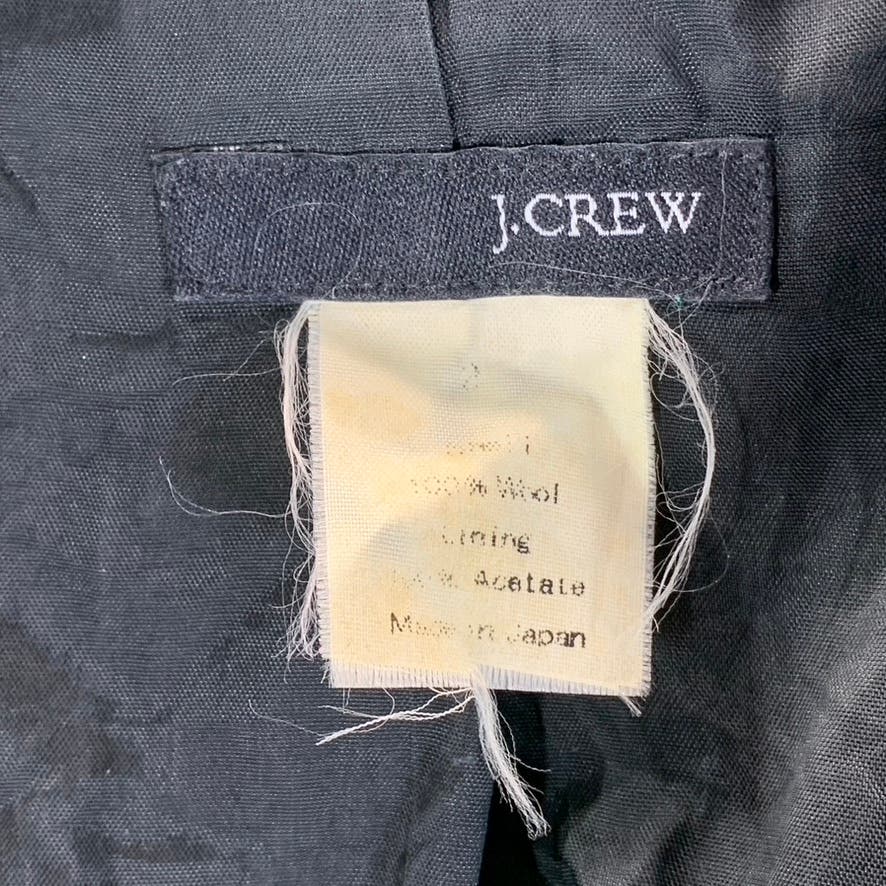 J.CREW Women's Black Solid Two-Button Wool Blazer SZ 2