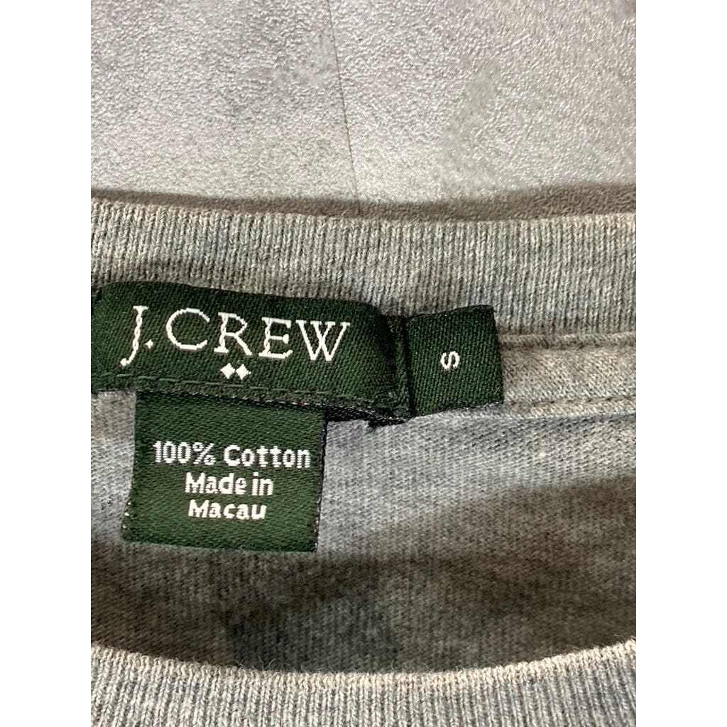 J.CREW Men's Gray Riverbrook Valley Lodge Graphic Crewneck T-Shirt SZ S