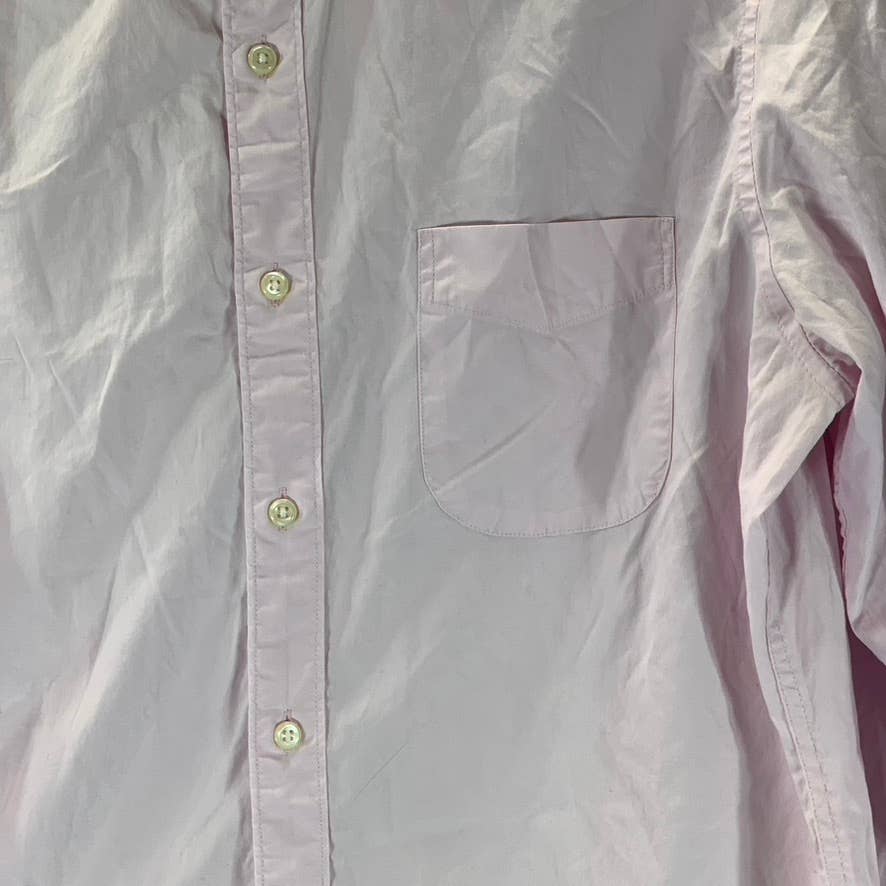 J.CREW Men's Light Pink Classic-Fit Secret Wash Button-Up Long-Sleeve Shirt SZ M