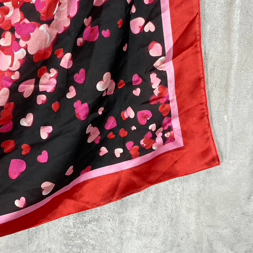 GIANI BERNINI Women's Red/Black Love Square Printed Scarf SZ OS