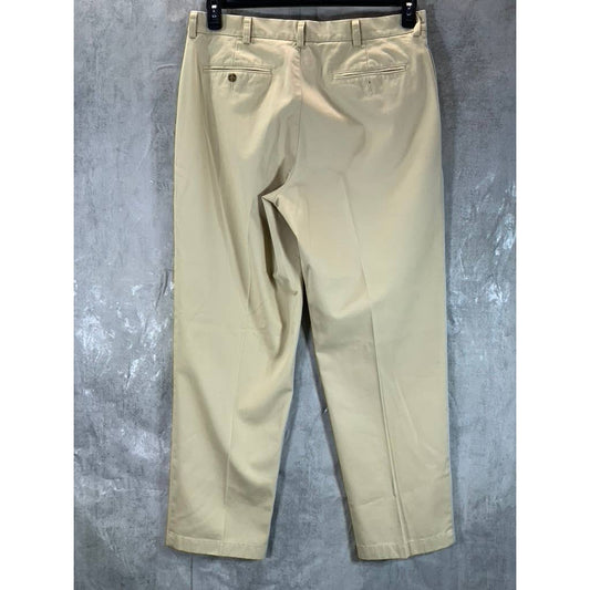 L.L. BEAN Men's Khaki Natural-Fit Plain-Front Chino Pants SZ 36X32