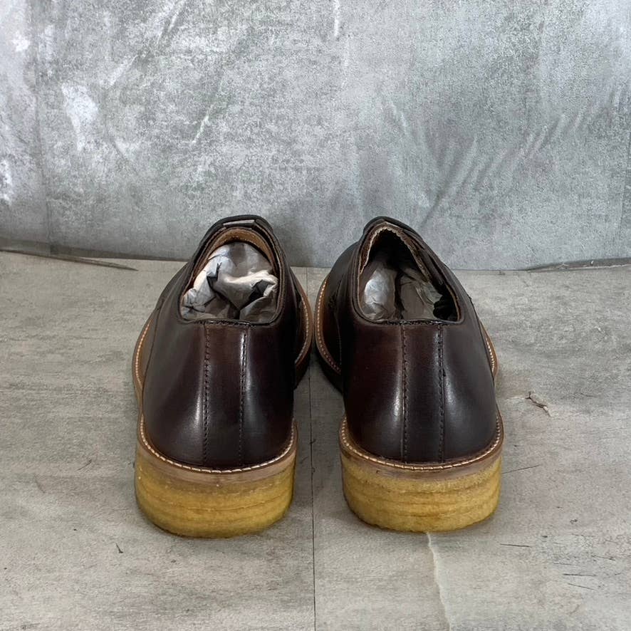 RESERVED FOOTWEAR NEW YORK Men's Brown Leather Octavious Lace-Up Oxfords SZ 10