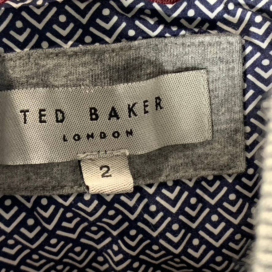 TED BAKER London Men's Grey Half-Zip Pullover Sweater SZ 2(S)