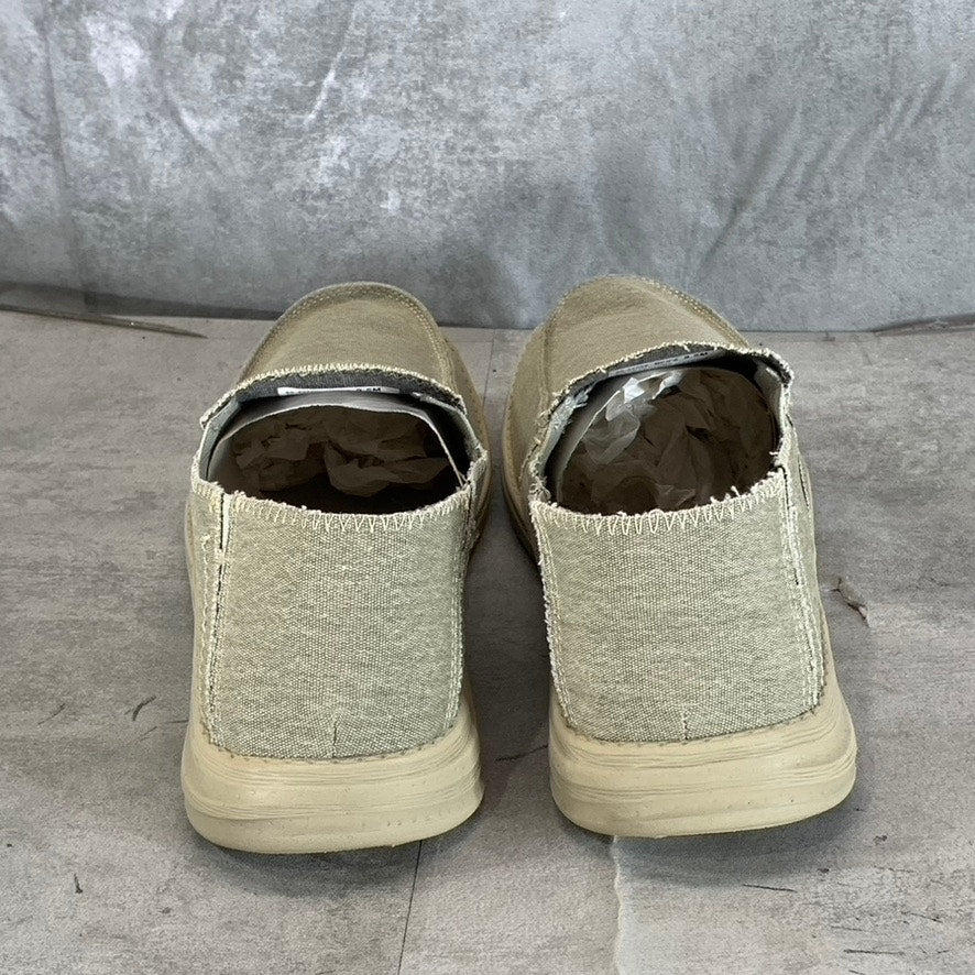 DOCKERS Men's Sand Canvas Ron Comfort Casual Slip-On Loafers SZ 9.5