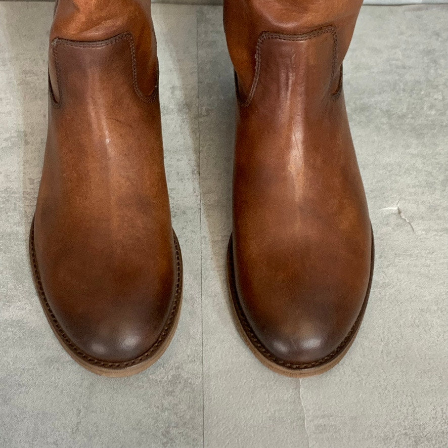 FRYE Cognac Brown Leather Melissa Button 2 Pull On Riding Boot SZ 6 B 3475449