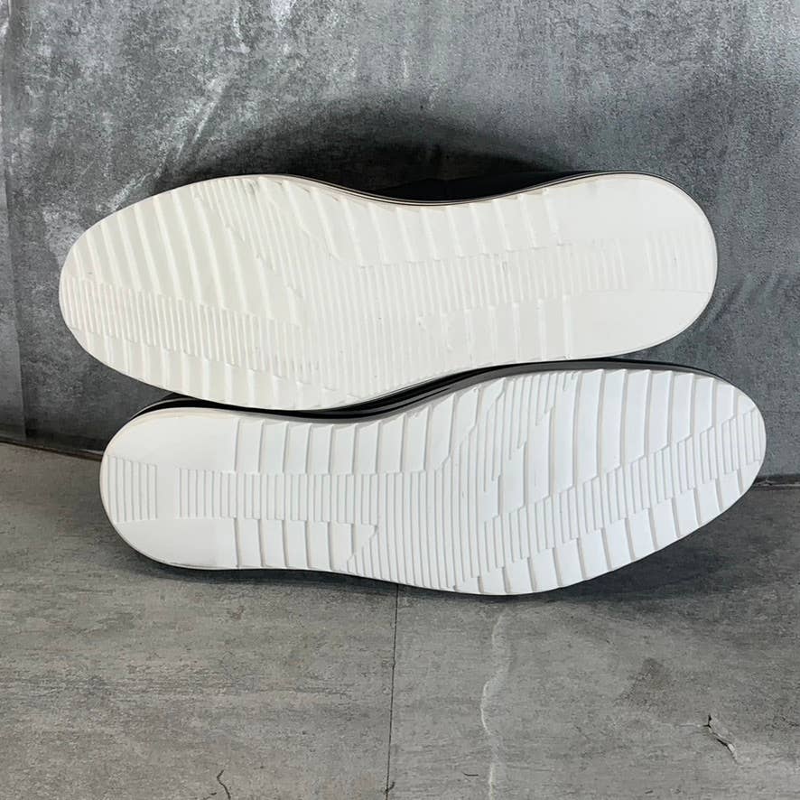 VANCE CO. Men's Black Faux-Leather Albert Slip-On Penny Loafers SZ 9