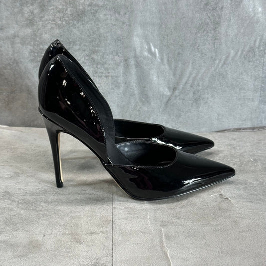 MARC FISHER Women's Black Patent Christa Pointed-Toe Stiletto Dress Pumps SZ 7