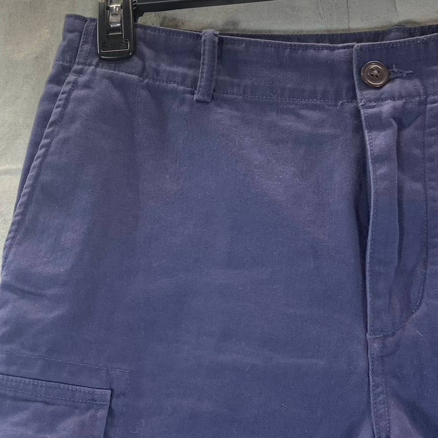 LANDS' END Men's Navy Traditional-Fit Cargo Shorts SZ 34