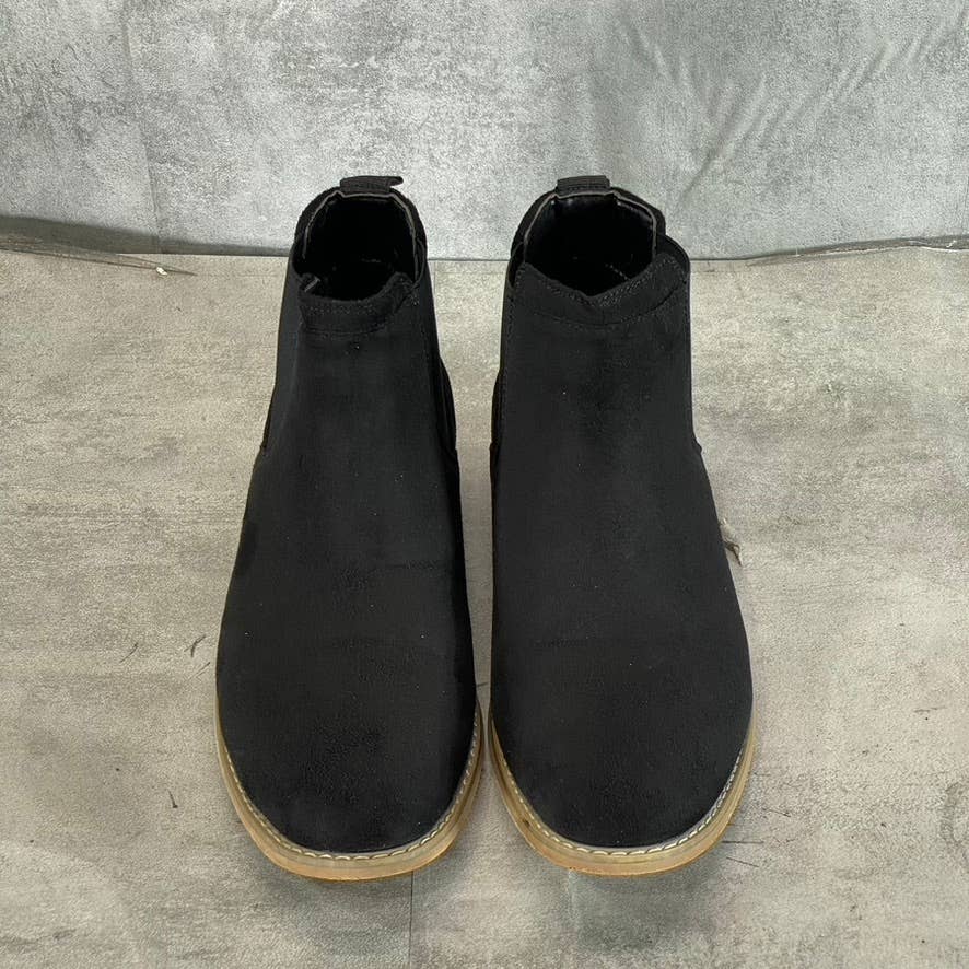 VANCE CO. Men's Wide Width Black Faux-Suede Marshall Chelsea Boots SZ 8
