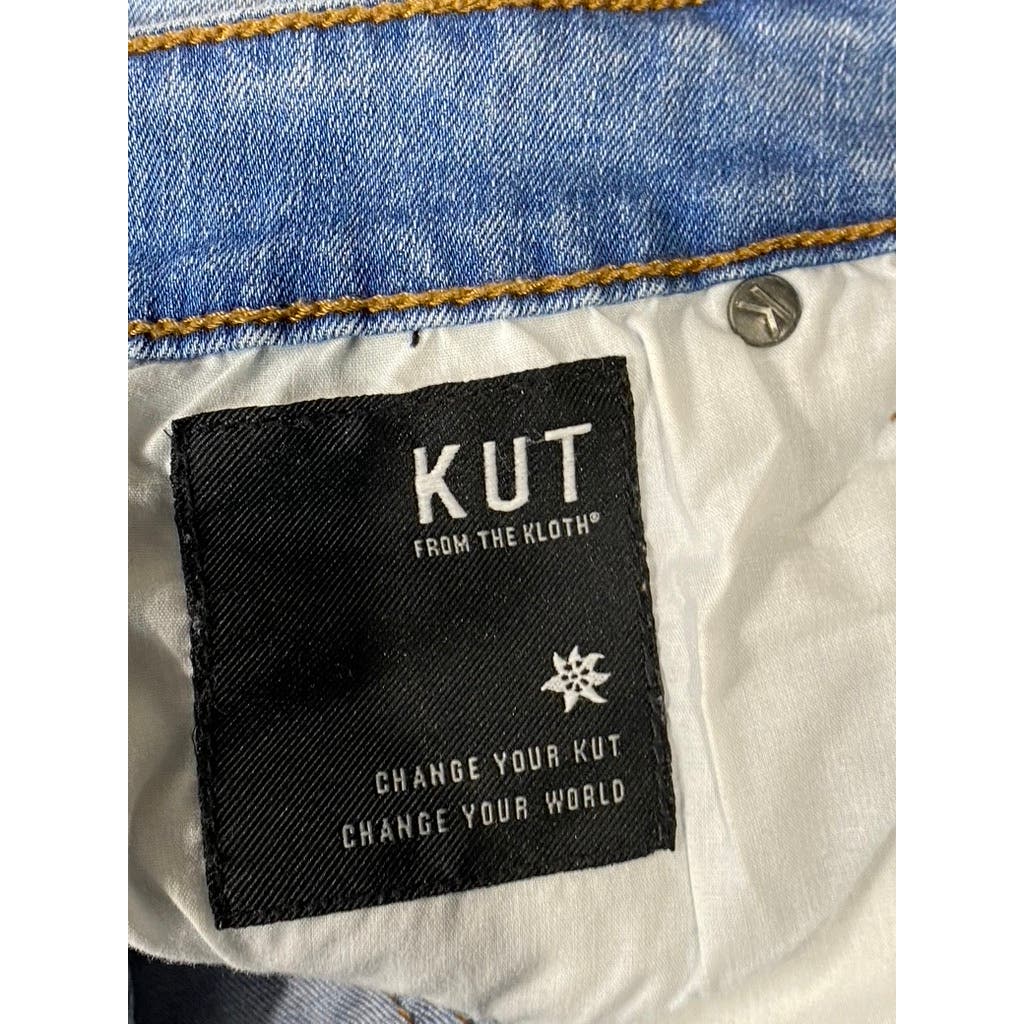 KUT FROM THE KLOTH Women's Light Wash Catherine High-Rise Boyfriend Jeans SZ 14