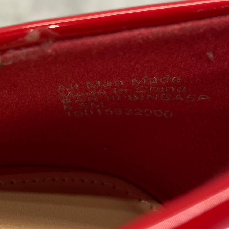 BAR III Women's Red Patent Binsa Ball-Chain Trim Pointed-Toe Pumps SZ 8.5