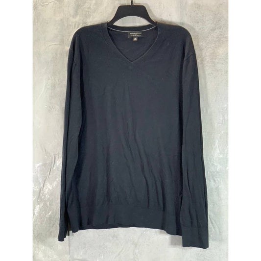 BANANA REPUBLIC Men's Black Luxe V-Neck Pullover Sweater SZ XL