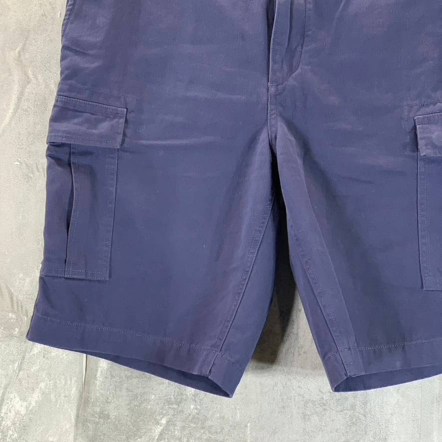 LANDS' END Men's Navy Traditional-Fit Cargo Shorts SZ 34