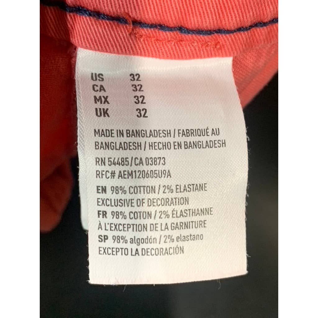 AMERICAN EAGLE OUTFITTERS Men's Coral Active Flex Shorts SZ 32