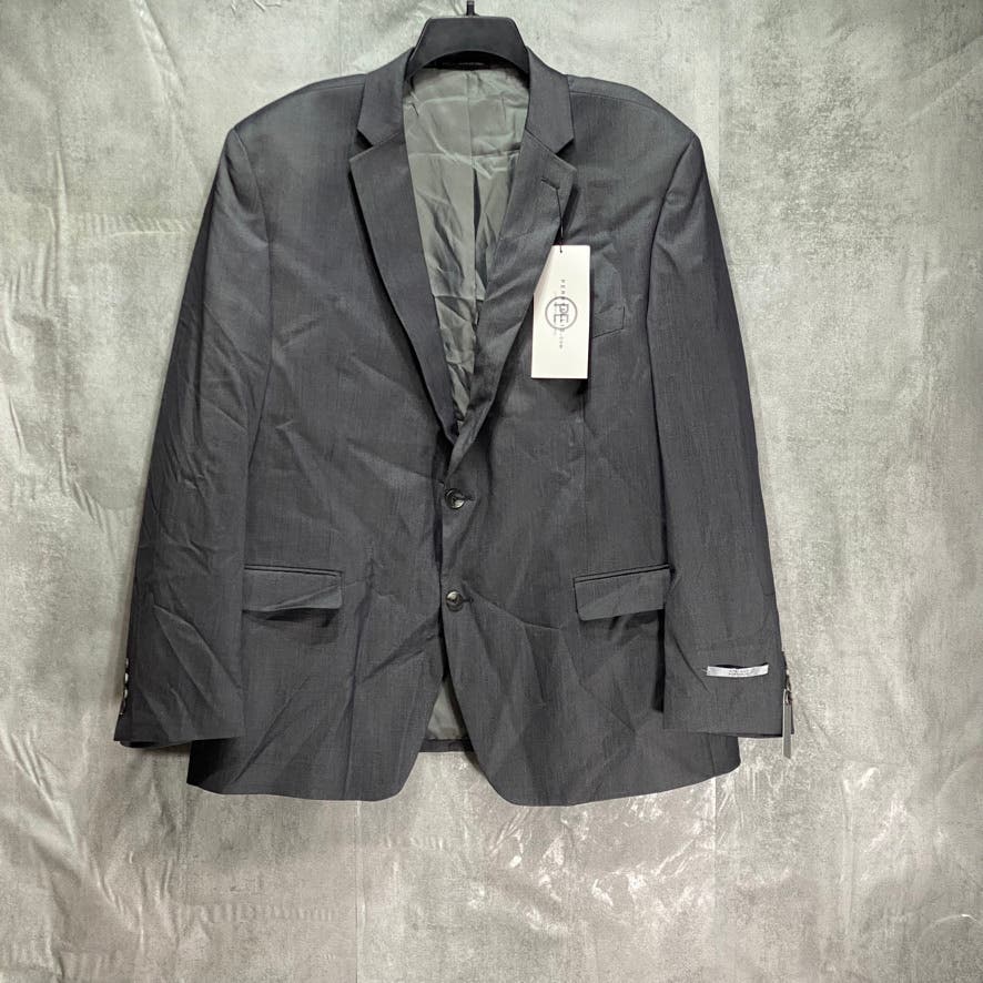 PERRY ELLIS PORTFOLIO Solid Grey Slim-Fit Regular Stretch Wrinkle Resistant Two-Button Suit Jacket SZ 50R