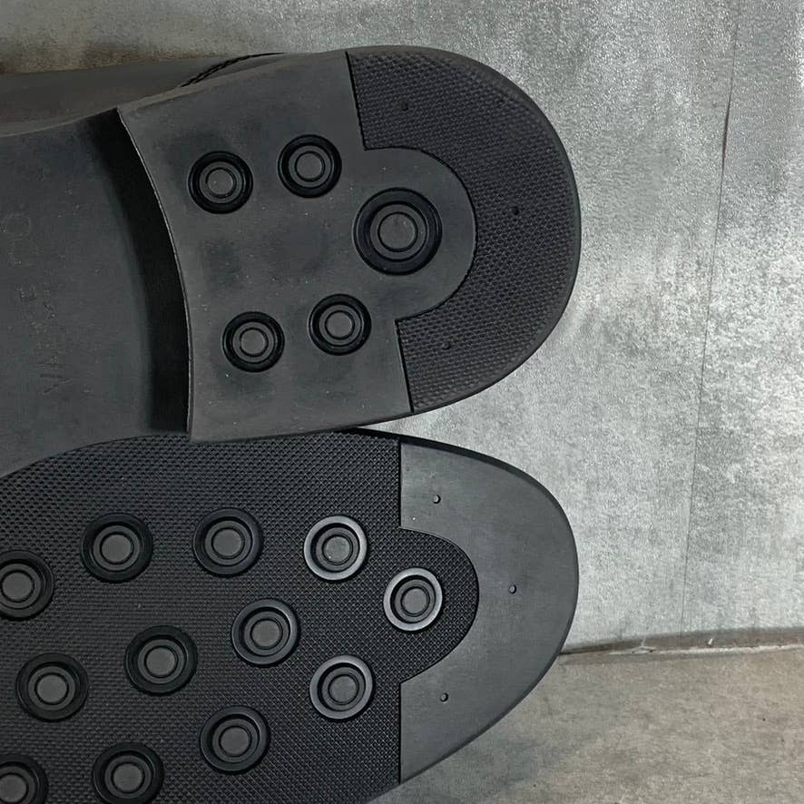 VANCE CO. Men's Wide Width Black Faux Leather Keith Slip-On Penny Loafers SZ 12W