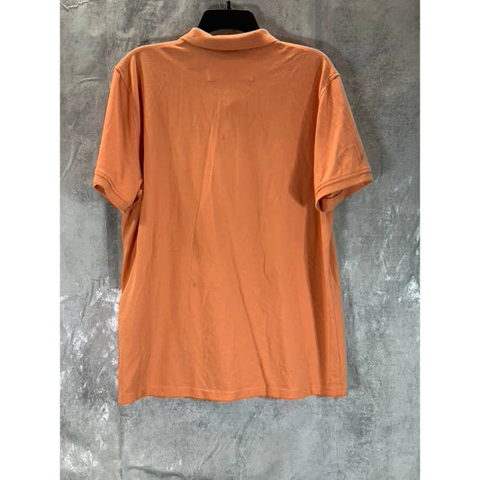 JOHN VARVATOS STAR USA Men's Papaya Peace Sign Pique Regular-Fit Polo Shirt SZXL