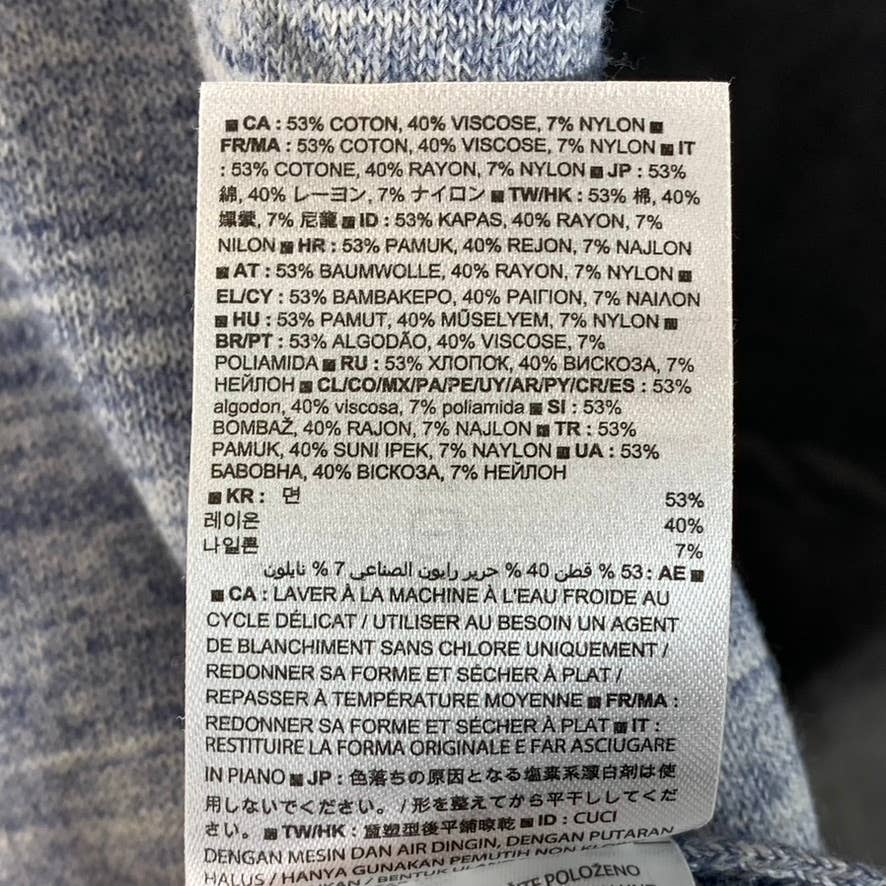 BANANA REPUBLIC Men's Blue Marled V-Neck Luxe Pullover Sweater SZ S