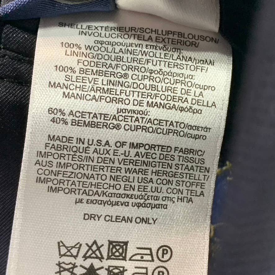 BROOKS BROTHERS Men's Navy Regular-Fit Pinstripe Two-Button Blazer SZ 43R