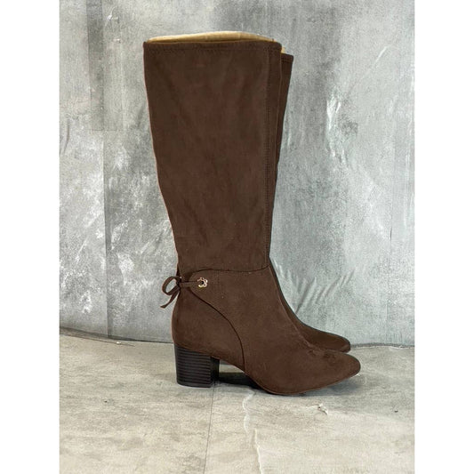 CHATRTER CLUB Women's Chocolate Jaccque Almond-Toe Block-Heel Tall Boots SZ 7