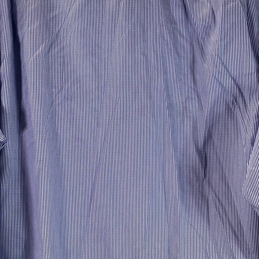 NORDSTROM MEN'S SHOP Men's Blue Pinstripe Trim-Fit Dress Shirt SZ 17 32/33