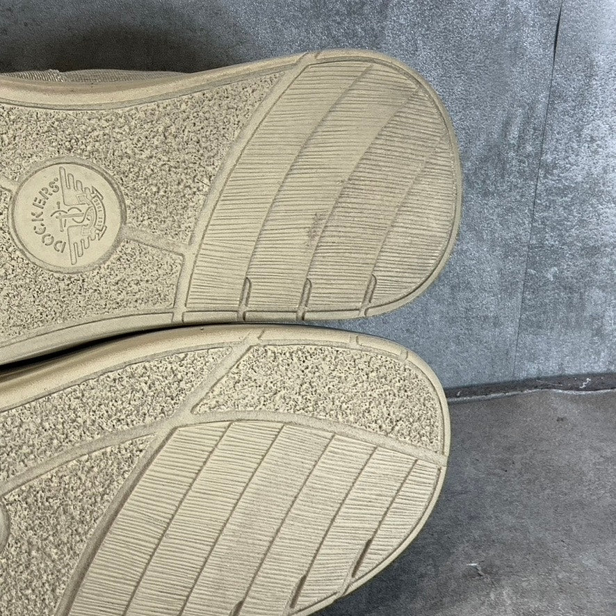 DOCKERS Men's Sand Canvas Ron Comfort Casual Slip-On Loafers SZ 9.5