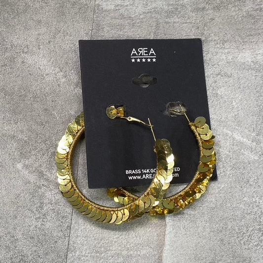 AREA STARS Women's 2-Tone Gold Sequin Hoop Earrings