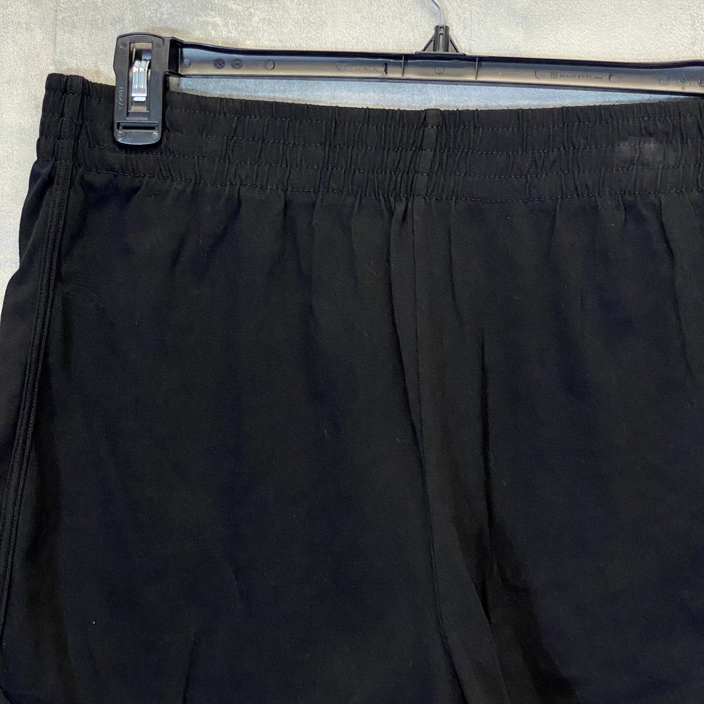 ABOUND Women's Solid Black Cotton Elastic Waistband Pull-On Dolphin Hem Shorts SZ L